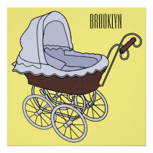 Stroller cartoon illustratie perfect poster
