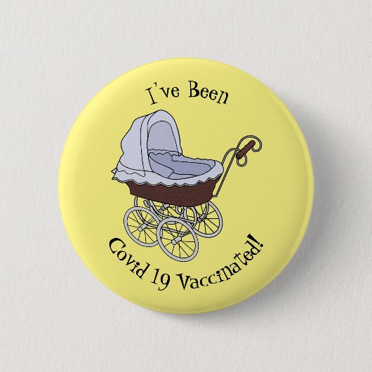 Stroller cartoon illustratie ronde button 5,7 cm (Voorkant)