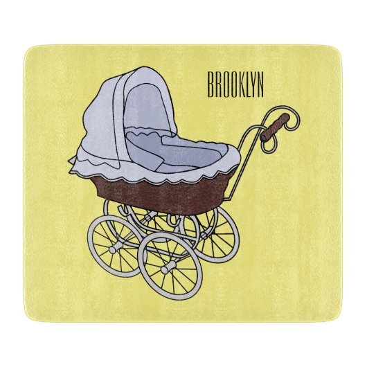 Stroller cartoon illustratie snijplank (Voorkant)