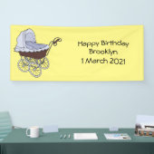 Stroller cartoon illustratie spandoek (Beurs)