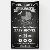  Stroller Halloween Baby shower Welkom Spandoek (Verticaal)