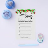 STROMEN HOUDEN VAN SONG SHOWER GAME KAART FLYER (Enkel)