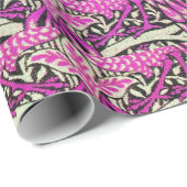 STROMEN, PIEKEN EN DRAGONS Roze Paars Cadeaupapier (Rol Hoek)