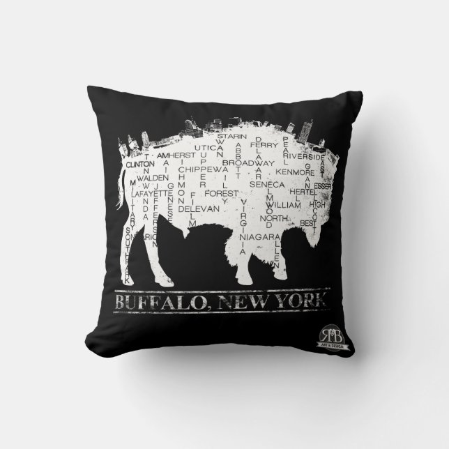Stromen van Buffalo NY Pillow Kussen (Voorkant)