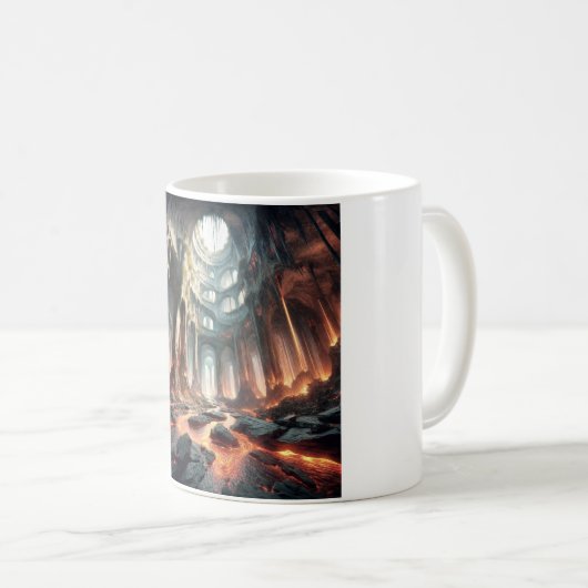 Stromen van lava koffiemok (Voorkant rechts)