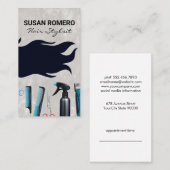 Stromend haar | Hair Stylist Tools Afsprakenkaartje (Voorkant / Achterkant)