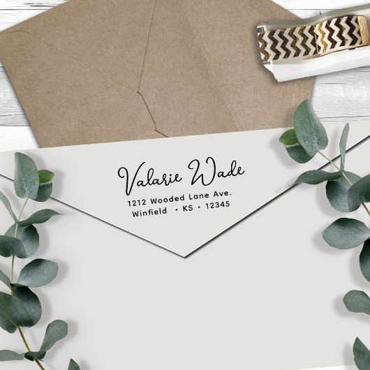 stromend script-retouradres zelfinktende stempel