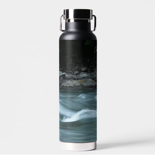 Stromend water Natuur foto gepersonaliseerd Waterfles (Voorkant)