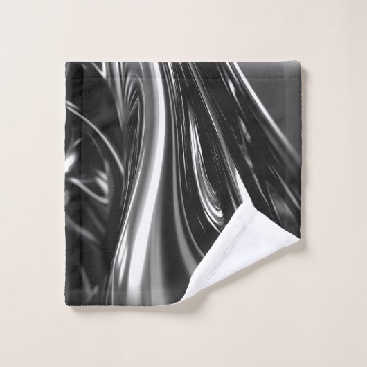 Stromend zilver metaal bad handdoek (Wasdoekje)