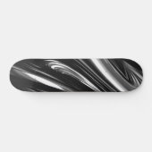Stromend zilver metaal skateboard (Horizontaal)