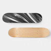 Stromend zilver metaal skateboard (Horizontaal)