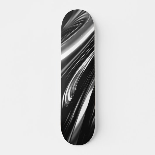 Stromend zilver metaal skateboard (Voorkant)