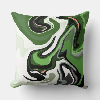 Stromende Abstracties van Groene Harmonie  Kussen