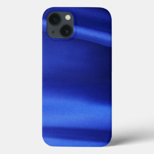 Stromende Blauwe Zijde Stof Abstract iPhone 13 Hoesje