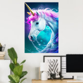 Stromende eenhoorn 6 poster (Thuiskantoor)
