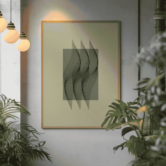 Stromende geometrie Abstracte kunst Poster