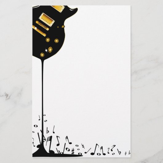 stromende muziek briefpapier (Voorkant)