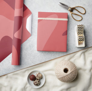 Stromende rimpels rood roze cadeaupapier
