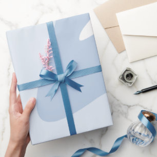 Stromende Ripples Poeder Blauw Cadeaupapier