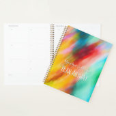 Stromende turquoise, rode en gele Waterverf Planner (Display)
