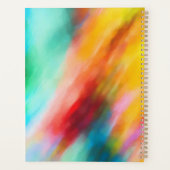 Stromende turquoise, rode en gele Waterverf Planner (Achterkant)