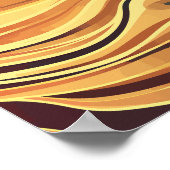 Stromende warme Abstracte golven Poster (Hoek)