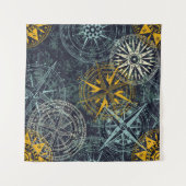 Stromperwindkompas  vintage roos wandkleed (Voorkant (horizontaal))