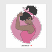 Strong Black Woman Vinyl Sticker (Vel)