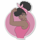 Strong Black Woman Vinyl Sticker (Voorkant)