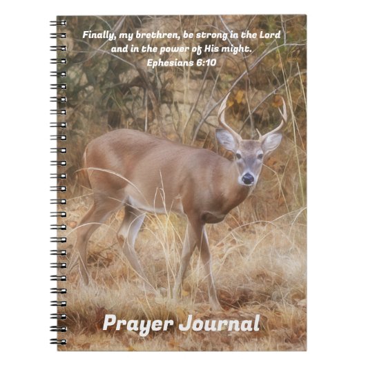 Strong Buck Deer Bible Verse Prayer Journal (Devant)