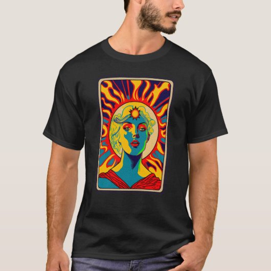 Strong Female Tarot Style Warrior Strong Independe T-shirt (Voorkant)