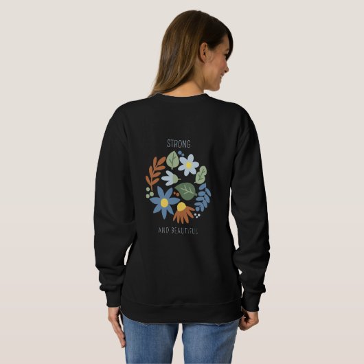 Strong Flower Print Sweatshirt (Achterkant volledig)
