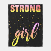 Strong Girl Pastel Star Fleece Deken (Voorkant)