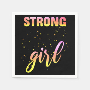 Strong Girl Pastel Star Servet