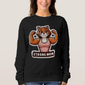Strong Gym Cat Mom Sweatshirt (Voorkant)