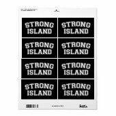 Strong Island, NYC, Verenigde Staten Etiket (Full Sheet)