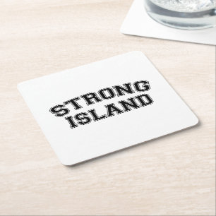 Strong Island, NYC, Verenigde Staten Vierkante Kartonnen Onderzetter