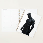 Strong Masculine Black Sculpture Art Planner (Devant avec enveloppe)
