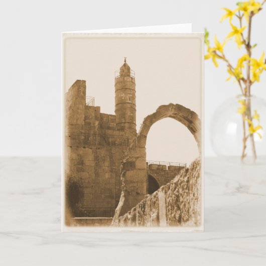 Strong Tower - Carte de voeux pour les écritures (Fleur jaune)