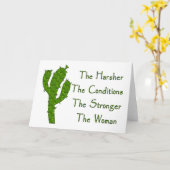 Strong Woman Kaart (Gele Bloem)