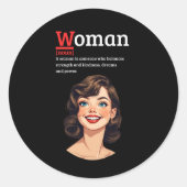 Strong Woman, Strong Soul  Ronde Sticker (Voorkant)