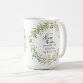 Strong Women Quote Pretty White Wildflowers Koffiemok (Voorkant rechts)