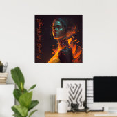 Strong women, strong world - inspirerende poster (Thuiskantoor)