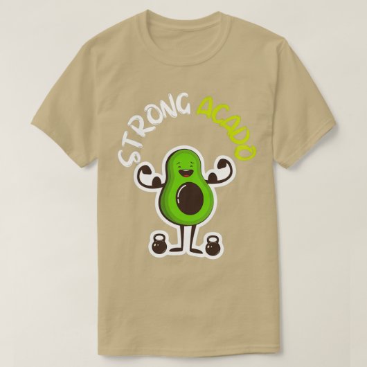 Strongacadograppige avocado t-shirt (Design voorkant)