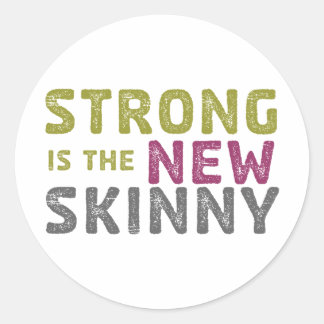 Stronge is de New Skinny - Sketch Ronde Sticker