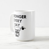 STRONGER EVERY DAY Mug Gym Motivation Koffiemok (Voorkant links)
