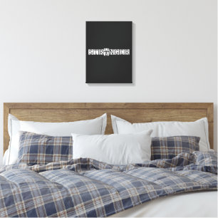 STRONGER NOT STRANGER – Motivatie letter art Canvas Afdruk