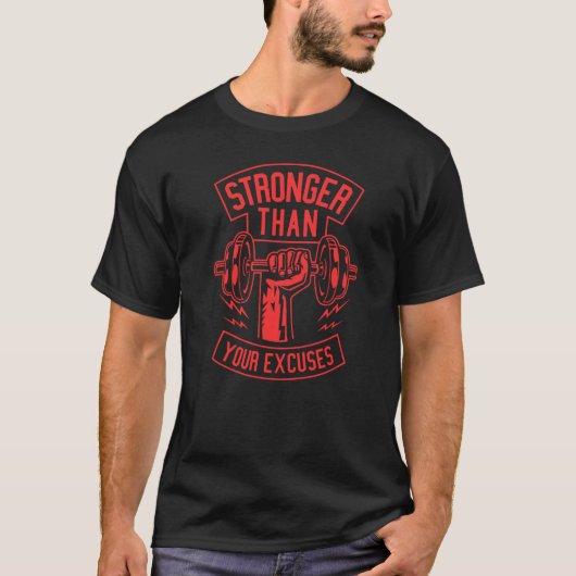 Stronger than your ecuses gift t-shirt (Voorkant)