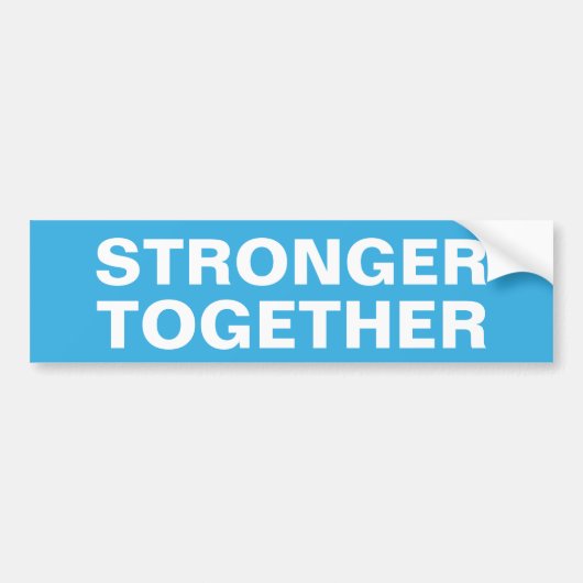 Stronger Together Hillary Clinton Bumpersticker (Voorkant)