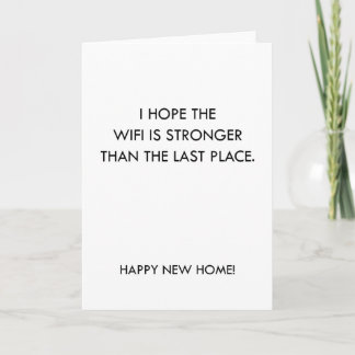 Stronger Wifi Funny New Home Card Kaart
